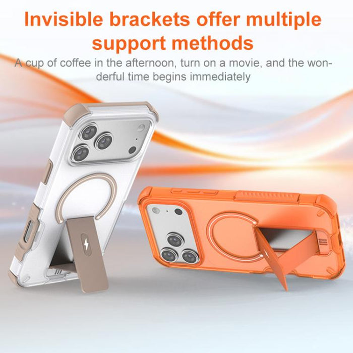 Funda para teléfono con soporte magnético y tacto translúcido, For iPhone 17 Pro Max, For iPhone 17 Pro