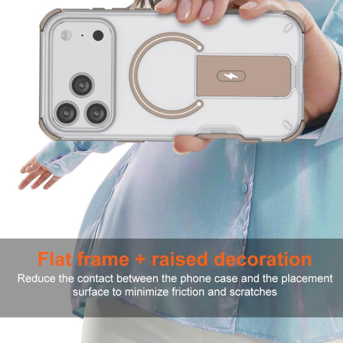 Funda para teléfono con soporte magnético y tacto translúcido, For iPhone 17 Pro Max, For iPhone 17 Pro