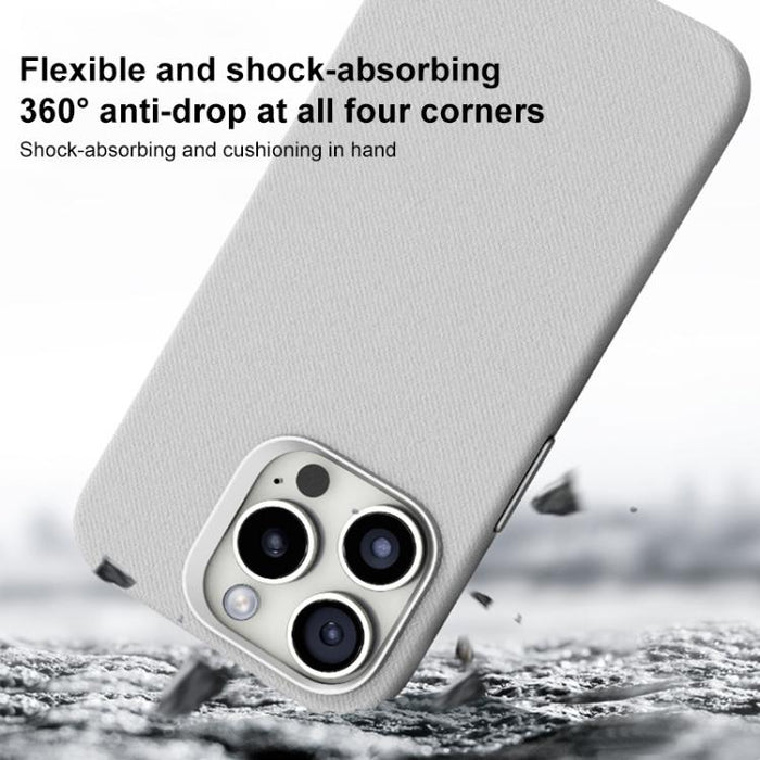Funda magnética de cobertura total para teléfono con textura de franela, For iPhone 12 Pro Max