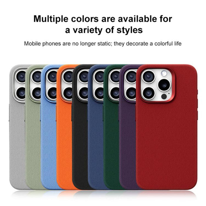 Funda magnética de cobertura total para teléfono con textura de franela, For iPhone 12 Pro Max
