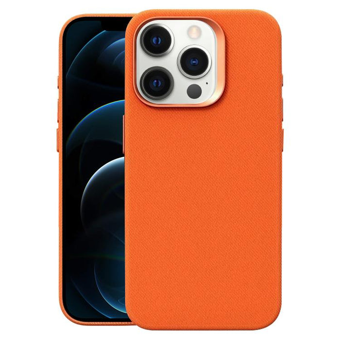 Funda magnética de cobertura total para teléfono con textura de franela, For iPhone 12 Pro Max