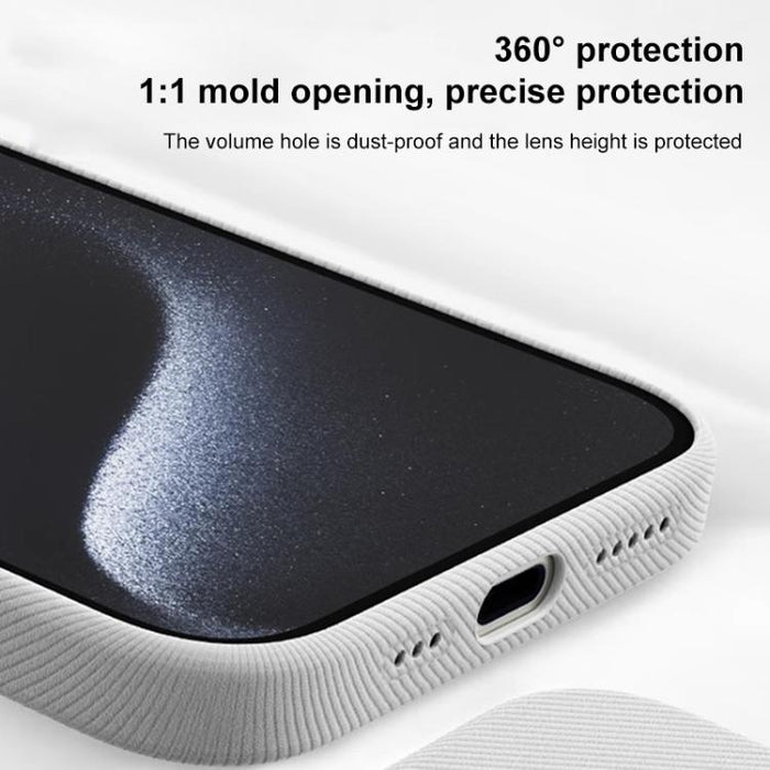 Funda magnética de cobertura total para teléfono con textura de franela, For iPhone 12 Pro Max