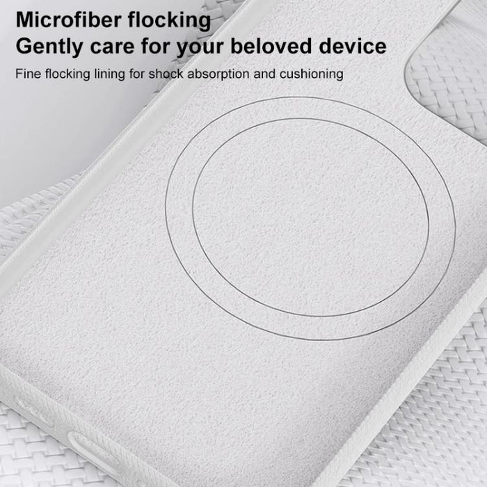Funda magnética de cobertura total para teléfono con textura de franela, For iPhone 12 Pro Max