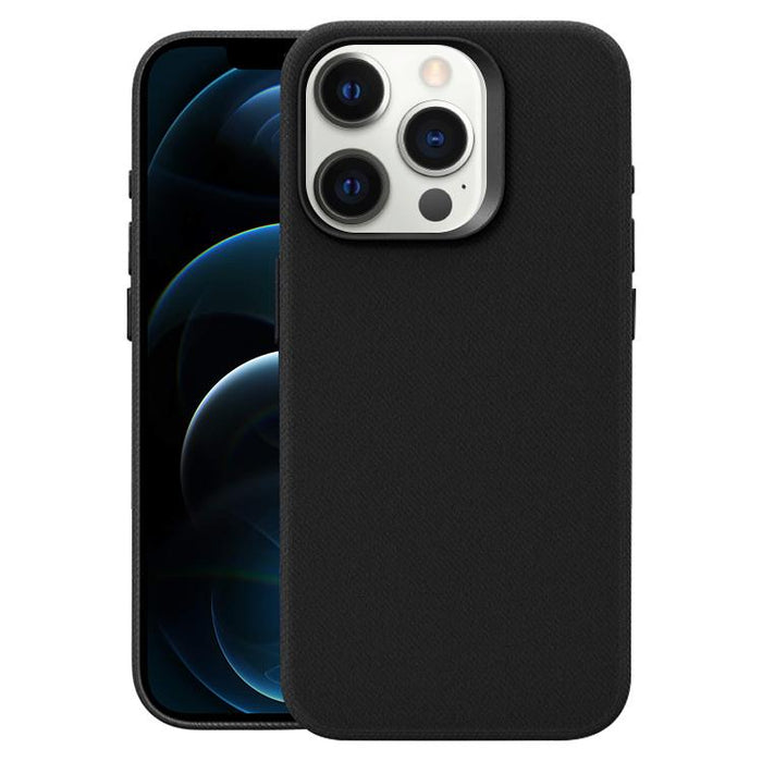 Funda magnética de cobertura total para teléfono con textura de franela, For iPhone 12 Pro Max