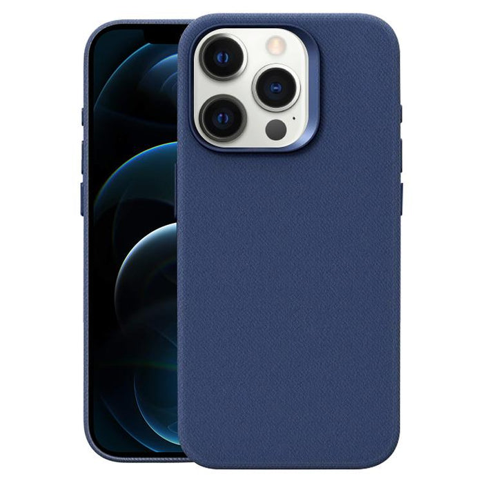 Funda magnética de cobertura total para teléfono con textura de franela, For iPhone 12 Pro Max