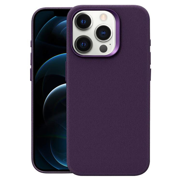 Funda magnética de cobertura total para teléfono con textura de franela, For iPhone 12 Pro Max
