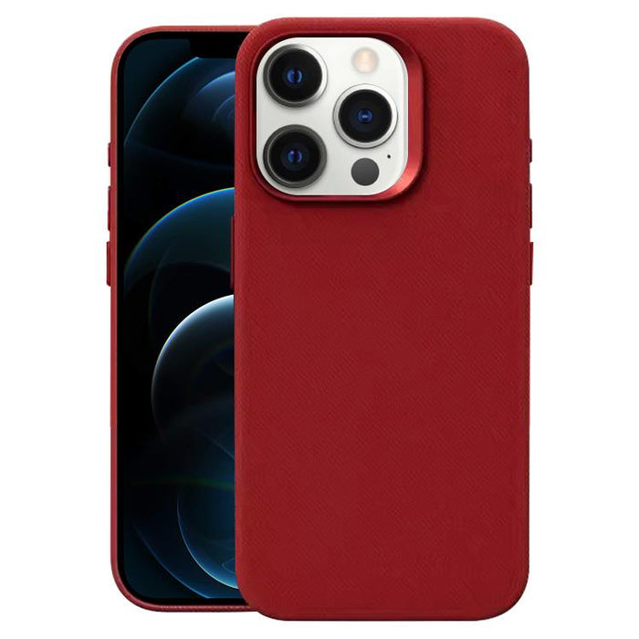 Funda magnética de cobertura total para teléfono con textura de franela, For iPhone 12 Pro Max