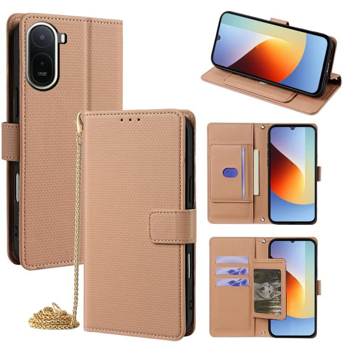 Funda de cuero triangular con cadena cruzada para teléfono, For Redmi A7 Pro 171mm / Poco C85x 5G, For Redmi Turbo 5 Max 5G / Poco X8 Pro Max 5G, For Redmi Turbo 5 5G / Poco X8 Pro 5G, For Xiaomi 17 Ultra