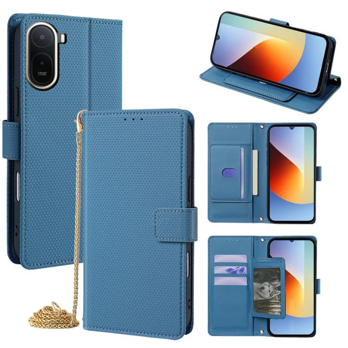 Funda de cuero triangular con cadena cruzada para teléfono, For Redmi A7 Pro 171mm / Poco C85x 5G, For Redmi Turbo 5 Max 5G / Poco X8 Pro Max 5G, For Redmi Turbo 5 5G / Poco X8 Pro 5G, For Xiaomi 17 Ultra