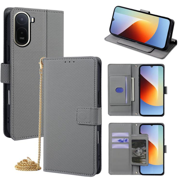 Funda de cuero triangular con cadena cruzada para teléfono, For Redmi A7 Pro 171mm / Poco C85x 5G, For Redmi Turbo 5 Max 5G / Poco X8 Pro Max 5G, For Redmi Turbo 5 5G / Poco X8 Pro 5G, For Xiaomi 17 Ultra