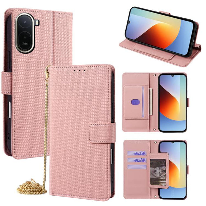 Funda de cuero triangular con cadena cruzada para teléfono, For Redmi A7 Pro 171mm / Poco C85x 5G, For Redmi Turbo 5 Max 5G / Poco X8 Pro Max 5G, For Redmi Turbo 5 5G / Poco X8 Pro 5G, For Xiaomi 17 Ultra