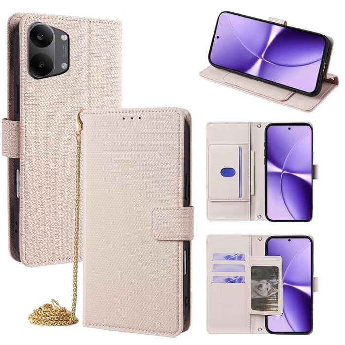 Funda de cuero triangular con cadena cruzada para teléfono, For Redmi A7 Pro 171mm / Poco C85x 5G, For Redmi Turbo 5 Max 5G / Poco X8 Pro Max 5G, For Redmi Turbo 5 5G / Poco X8 Pro 5G, For Xiaomi 17 Ultra