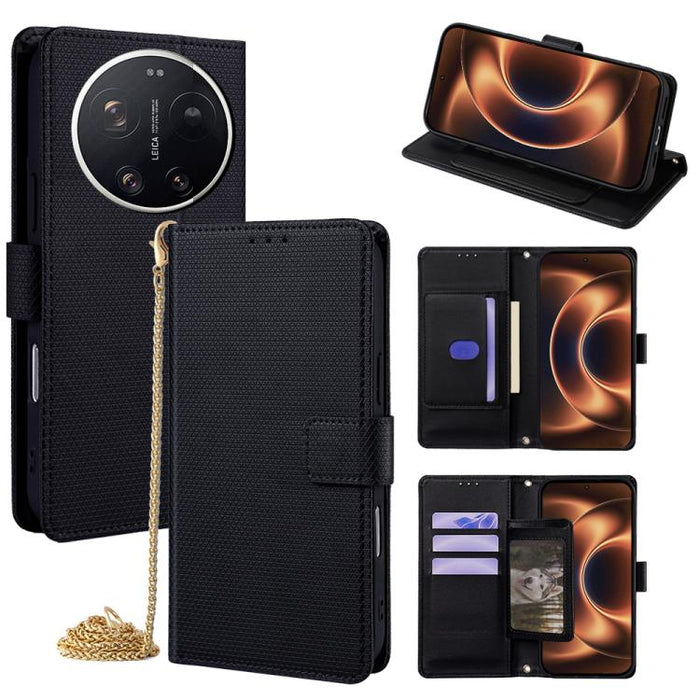 Funda de cuero triangular con cadena cruzada para teléfono, For Redmi A7 Pro 171mm / Poco C85x 5G, For Redmi Turbo 5 Max 5G / Poco X8 Pro Max 5G, For Redmi Turbo 5 5G / Poco X8 Pro 5G, For Xiaomi 17 Ultra