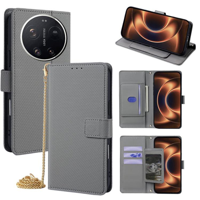 Funda de cuero triangular con cadena cruzada para teléfono, For Redmi A7 Pro 171mm / Poco C85x 5G, For Redmi Turbo 5 Max 5G / Poco X8 Pro Max 5G, For Redmi Turbo 5 5G / Poco X8 Pro 5G, For Xiaomi 17 Ultra