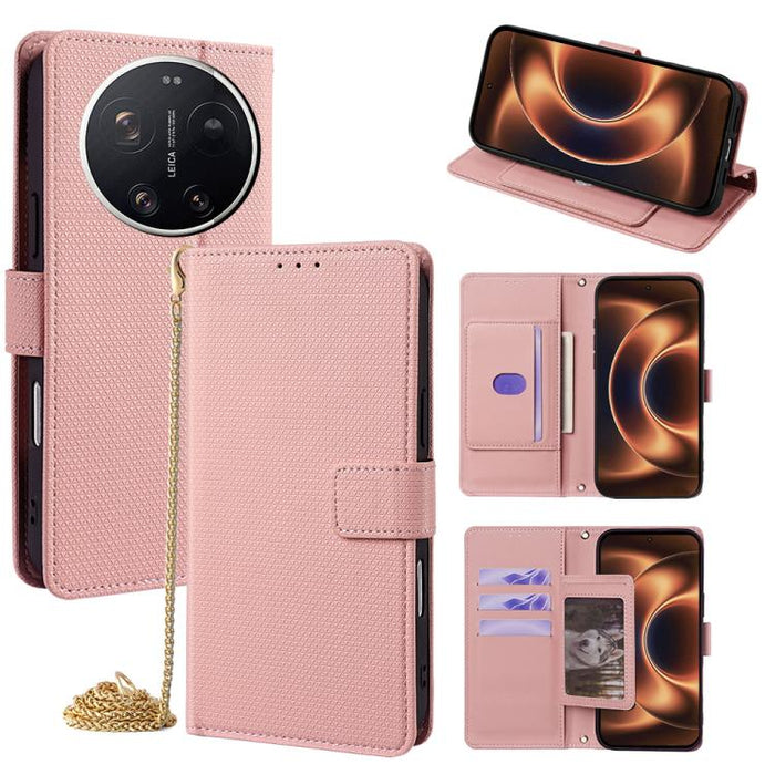 Funda de cuero triangular con cadena cruzada para teléfono, For Redmi A7 Pro 171mm / Poco C85x 5G, For Redmi Turbo 5 Max 5G / Poco X8 Pro Max 5G, For Redmi Turbo 5 5G / Poco X8 Pro 5G, For Xiaomi 17 Ultra
