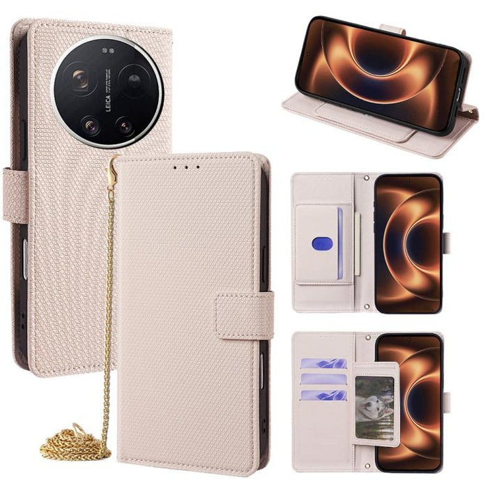Funda de cuero triangular con cadena cruzada para teléfono, For Redmi A7 Pro 171mm / Poco C85x 5G, For Redmi Turbo 5 Max 5G / Poco X8 Pro Max 5G, For Redmi Turbo 5 5G / Poco X8 Pro 5G, For Xiaomi 17 Ultra