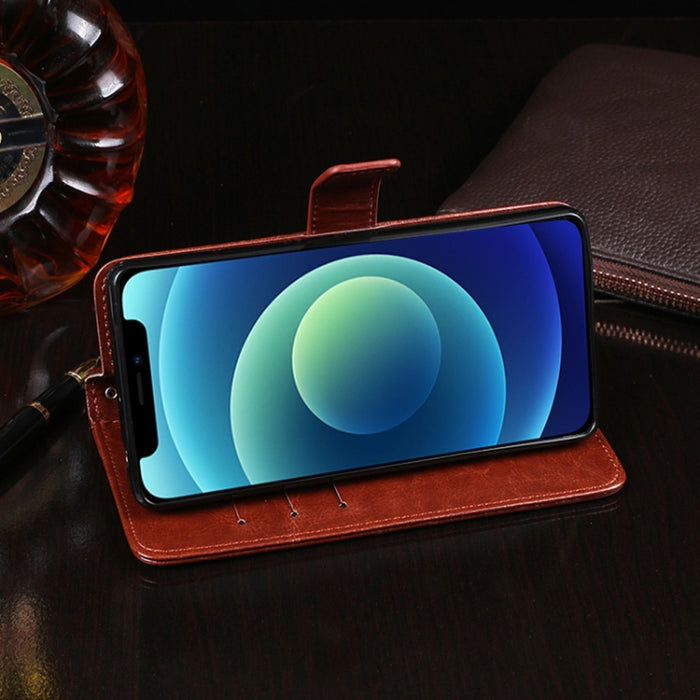 idewei Crazy Horse Texture Horizontal Flip Funda de cuero con soporte y ranuras para tarjetas y billetera, For iPhone 12 mini, For iPhone 12 / 12 Pro, For iPhone 12 Pro Max