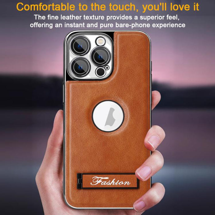 Funda para teléfono plegable con soporte galvanizado a prueba de golpes, For iPhone 11