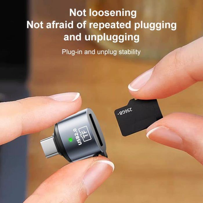 Adaptador TF y lector de tarjetas mini, USB to TF Card, Type-C to TF Card