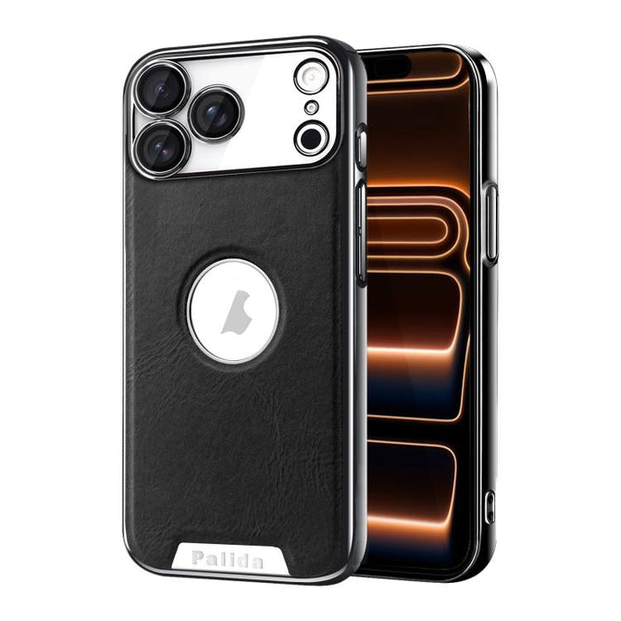 Funda para teléfono Palida de cuero vegano estilo mecha con acabado galvanizado y resistente a los golpes., For iPhone 17 Pro Max, For iPhone 17 Pro, For iPhone 17, For iPhone Air, For iPhone 16 Pro Max, For iPhone 16 Pro, For iPhone 16                ...