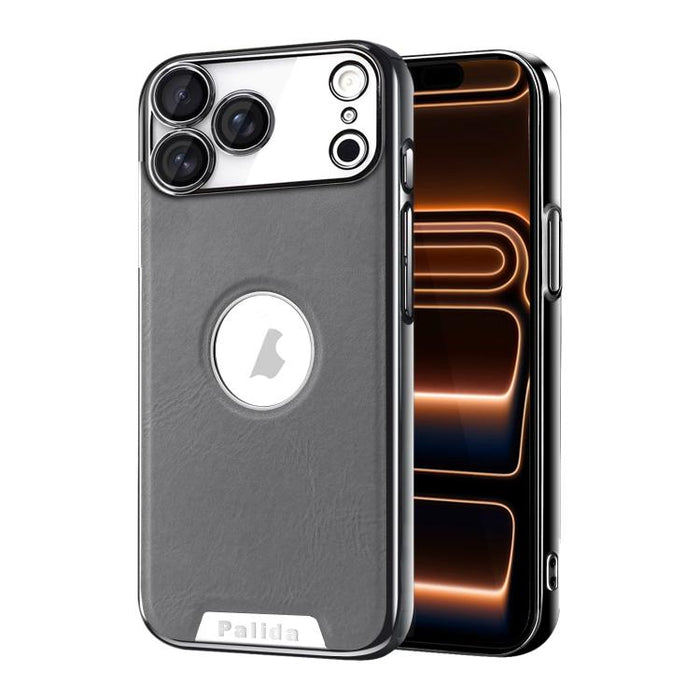 Funda para teléfono Palida de cuero vegano estilo mecha con acabado galvanizado y resistente a los golpes., For iPhone 17 Pro Max, For iPhone 17 Pro, For iPhone 17, For iPhone Air, For iPhone 16 Pro Max, For iPhone 16 Pro, For iPhone 16                ...