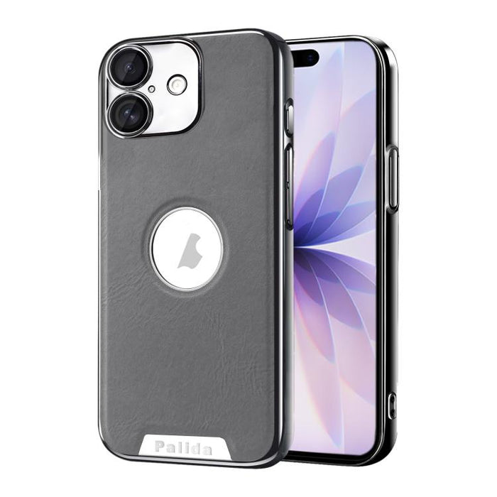 Funda para teléfono Palida de cuero vegano estilo mecha con acabado galvanizado y resistente a los golpes., For iPhone 17 Pro Max, For iPhone 17 Pro, For iPhone 17, For iPhone Air, For iPhone 16 Pro Max, For iPhone 16 Pro, For iPhone 16                ...