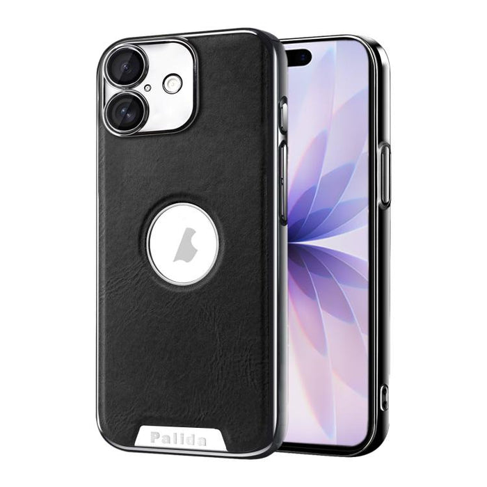 Funda para teléfono Palida de cuero vegano estilo mecha con acabado galvanizado y resistente a los golpes., For iPhone 17 Pro Max, For iPhone 17 Pro, For iPhone 17, For iPhone Air, For iPhone 16 Pro Max, For iPhone 16 Pro, For iPhone 16                ...