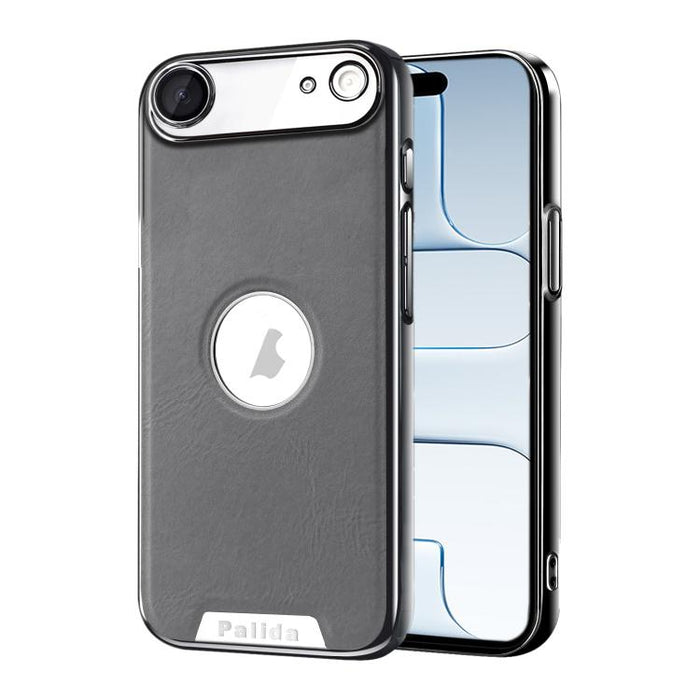 Funda para teléfono Palida de cuero vegano estilo mecha con acabado galvanizado y resistente a los golpes., For iPhone 17 Pro Max, For iPhone 17 Pro, For iPhone 17, For iPhone Air, For iPhone 16 Pro Max, For iPhone 16 Pro, For iPhone 16                ...