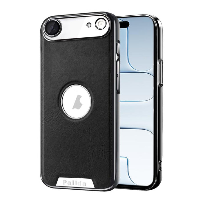 Funda para teléfono Palida de cuero vegano estilo mecha con acabado galvanizado y resistente a los golpes., For iPhone 17 Pro Max, For iPhone 17 Pro, For iPhone 17, For iPhone Air, For iPhone 16 Pro Max, For iPhone 16 Pro, For iPhone 16                ...