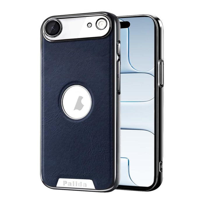 Funda para teléfono Palida de cuero vegano estilo mecha con acabado galvanizado y resistente a los golpes., For iPhone 17 Pro Max, For iPhone 17 Pro, For iPhone 17, For iPhone Air, For iPhone 16 Pro Max, For iPhone 16 Pro, For iPhone 16                ...