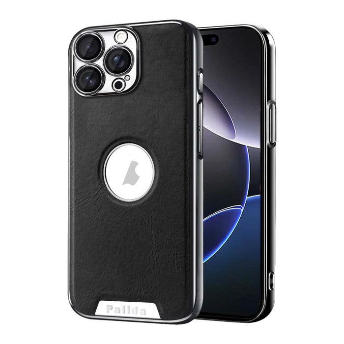 Funda para teléfono Palida de cuero vegano estilo mecha con acabado galvanizado y resistente a los golpes., For iPhone 17 Pro Max, For iPhone 17 Pro, For iPhone 17, For iPhone Air, For iPhone 16 Pro Max, For iPhone 16 Pro, For iPhone 16                ...