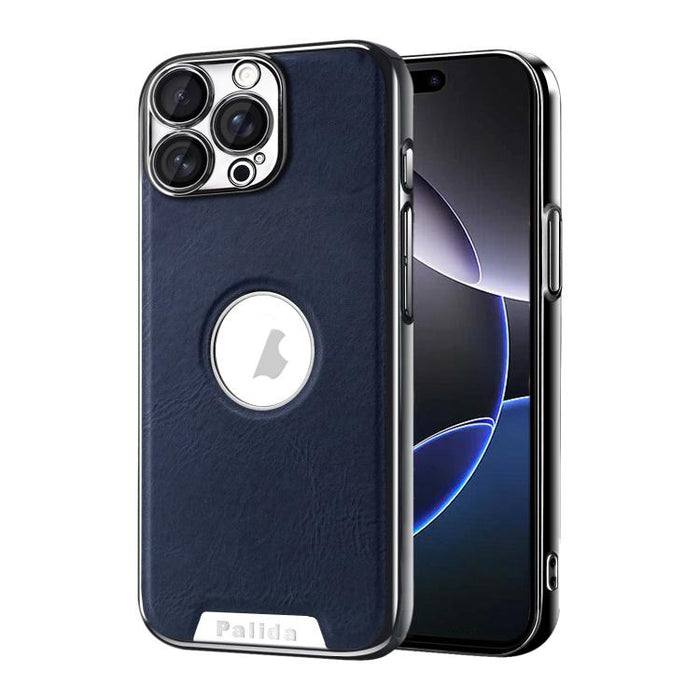 Funda para teléfono Palida de cuero vegano estilo mecha con acabado galvanizado y resistente a los golpes., For iPhone 17 Pro Max, For iPhone 17 Pro, For iPhone 17, For iPhone Air, For iPhone 16 Pro Max, For iPhone 16 Pro, For iPhone 16                ...