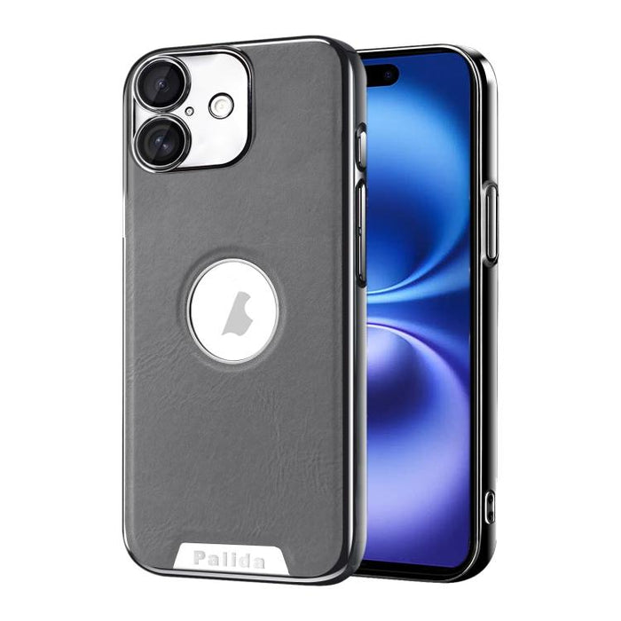 Funda para teléfono Palida de cuero vegano estilo mecha con acabado galvanizado y resistente a los golpes., For iPhone 17 Pro Max, For iPhone 17 Pro, For iPhone 17, For iPhone Air, For iPhone 16 Pro Max, For iPhone 16 Pro, For iPhone 16                ...