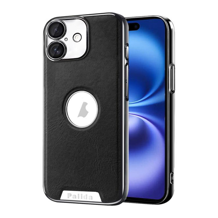 Funda para teléfono Palida de cuero vegano estilo mecha con acabado galvanizado y resistente a los golpes., For iPhone 17 Pro Max, For iPhone 17 Pro, For iPhone 17, For iPhone Air, For iPhone 16 Pro Max, For iPhone 16 Pro, For iPhone 16                ...