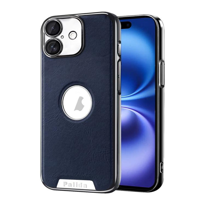 Funda para teléfono Palida de cuero vegano estilo mecha con acabado galvanizado y resistente a los golpes., For iPhone 17 Pro Max, For iPhone 17 Pro, For iPhone 17, For iPhone Air, For iPhone 16 Pro Max, For iPhone 16 Pro, For iPhone 16                ...