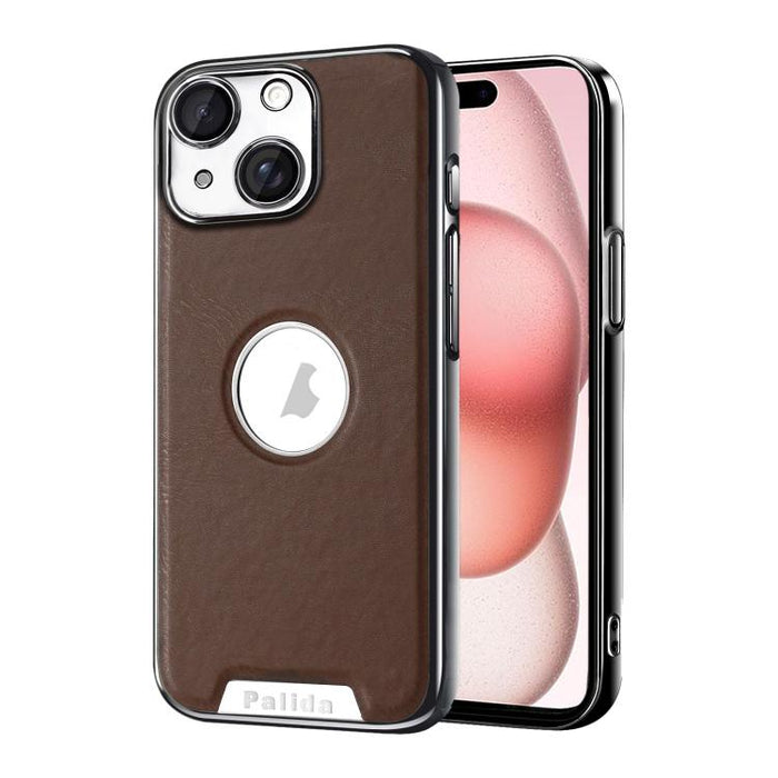 Funda para teléfono Palida de cuero vegano estilo mecha con acabado galvanizado y resistente a los golpes., For iPhone 17 Pro Max, For iPhone 17 Pro, For iPhone 17, For iPhone Air, For iPhone 16 Pro Max, For iPhone 16 Pro, For iPhone 16                ...