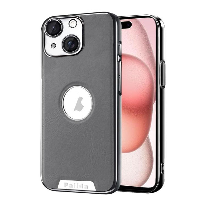 Funda para teléfono Palida de cuero vegano estilo mecha con acabado galvanizado y resistente a los golpes., For iPhone 17 Pro Max, For iPhone 17 Pro, For iPhone 17, For iPhone Air, For iPhone 16 Pro Max, For iPhone 16 Pro, For iPhone 16                ...