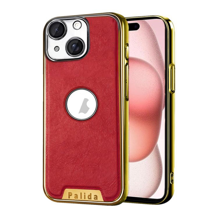Funda para teléfono Palida de cuero vegano estilo mecha con acabado galvanizado y resistente a los golpes., For iPhone 17 Pro Max, For iPhone 17 Pro, For iPhone 17, For iPhone Air, For iPhone 16 Pro Max, For iPhone 16 Pro, For iPhone 16                ...