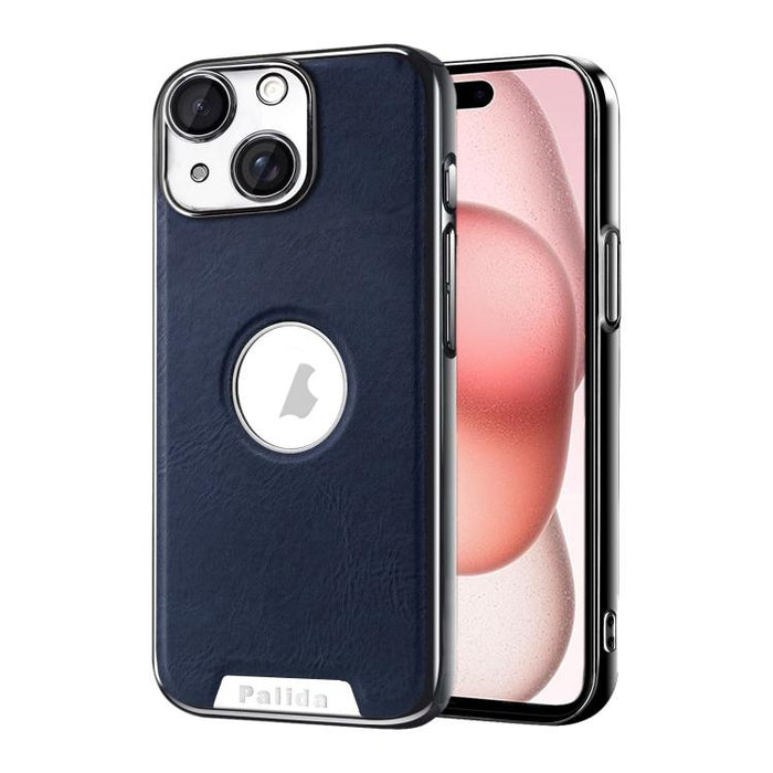 Funda para teléfono Palida de cuero vegano estilo mecha con acabado galvanizado y resistente a los golpes., For iPhone 17 Pro Max, For iPhone 17 Pro, For iPhone 17, For iPhone Air, For iPhone 16 Pro Max, For iPhone 16 Pro, For iPhone 16                ...