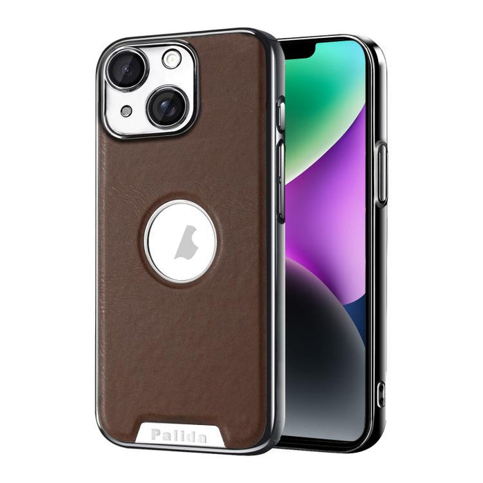 Funda para teléfono Palida de cuero vegano estilo mecha con acabado galvanizado y resistente a los golpes., For iPhone 17 Pro Max, For iPhone 17 Pro, For iPhone 17, For iPhone Air, For iPhone 16 Pro Max, For iPhone 16 Pro, For iPhone 16                ...