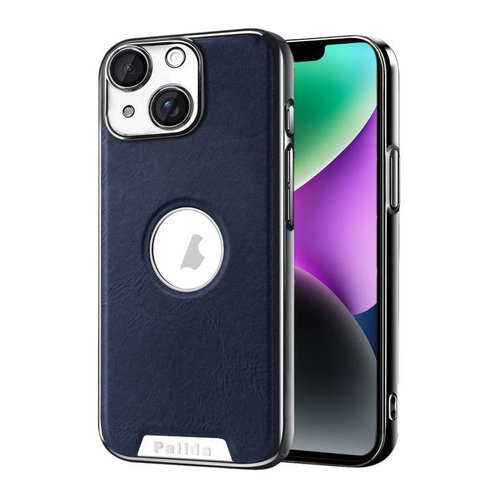Funda para teléfono Palida de cuero vegano estilo mecha con acabado galvanizado y resistente a los golpes., For iPhone 17 Pro Max, For iPhone 17 Pro, For iPhone 17, For iPhone Air, For iPhone 16 Pro Max, For iPhone 16 Pro, For iPhone 16                ...