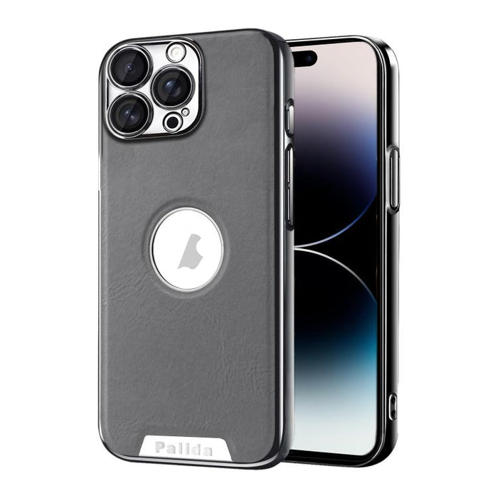 Funda para teléfono Palida de cuero vegano estilo mecha con acabado galvanizado y resistente a los golpes., For iPhone 17 Pro Max, For iPhone 17 Pro, For iPhone 17, For iPhone Air, For iPhone 16 Pro Max, For iPhone 16 Pro, For iPhone 16                ...