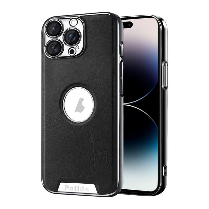 Funda para teléfono Palida de cuero vegano estilo mecha con acabado galvanizado y resistente a los golpes., For iPhone 17 Pro Max, For iPhone 17 Pro, For iPhone 17, For iPhone Air, For iPhone 16 Pro Max, For iPhone 16 Pro, For iPhone 16                ...