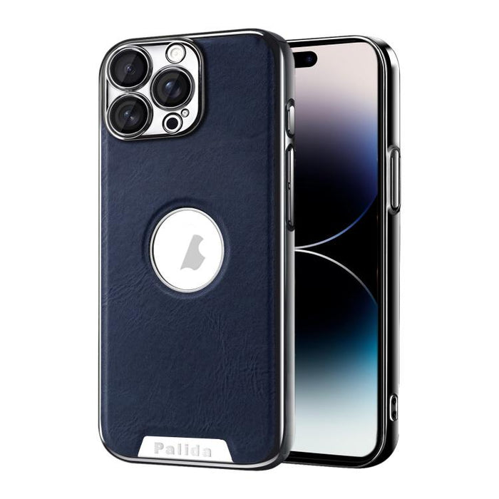 Funda para teléfono Palida de cuero vegano estilo mecha con acabado galvanizado y resistente a los golpes., For iPhone 17 Pro Max, For iPhone 17 Pro, For iPhone 17, For iPhone Air, For iPhone 16 Pro Max, For iPhone 16 Pro, For iPhone 16                ...