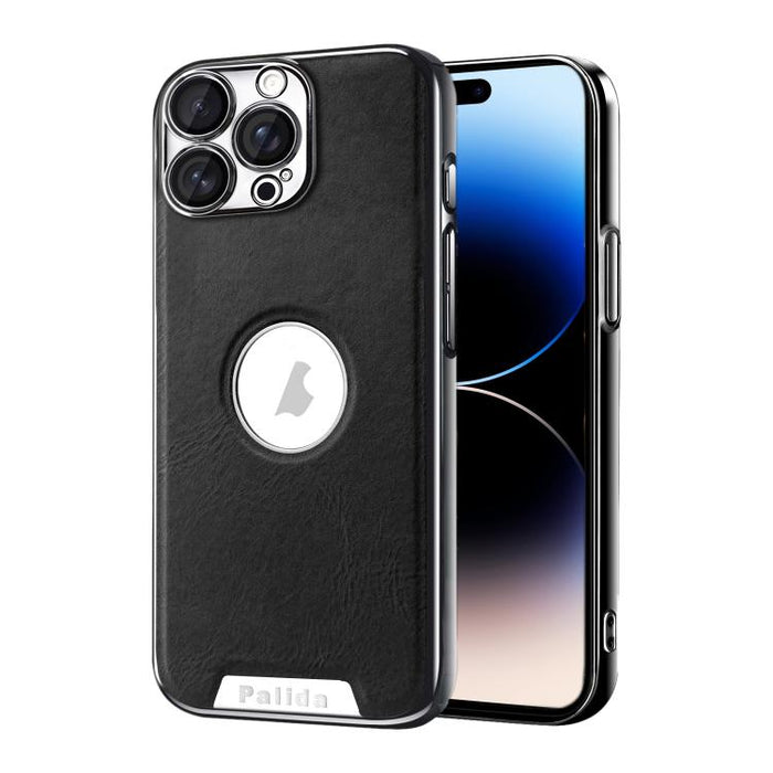 Funda para teléfono Palida de cuero vegano estilo mecha con acabado galvanizado y resistente a los golpes., For iPhone 17 Pro Max, For iPhone 17 Pro, For iPhone 17, For iPhone Air, For iPhone 16 Pro Max, For iPhone 16 Pro, For iPhone 16                ...