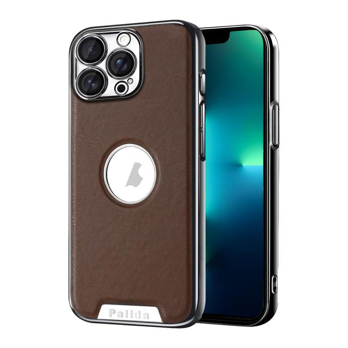 Funda para teléfono Palida de cuero vegano estilo mecha con acabado galvanizado y resistente a los golpes., For iPhone 17 Pro Max, For iPhone 17 Pro, For iPhone 17, For iPhone Air, For iPhone 16 Pro Max, For iPhone 16 Pro, For iPhone 16                ...