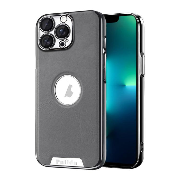 Funda para teléfono Palida de cuero vegano estilo mecha con acabado galvanizado y resistente a los golpes., For iPhone 17 Pro Max, For iPhone 17 Pro, For iPhone 17, For iPhone Air, For iPhone 16 Pro Max, For iPhone 16 Pro, For iPhone 16                ...