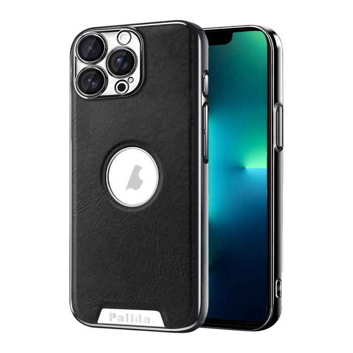 Funda para teléfono Palida de cuero vegano estilo mecha con acabado galvanizado y resistente a los golpes., For iPhone 17 Pro Max, For iPhone 17 Pro, For iPhone 17, For iPhone Air, For iPhone 16 Pro Max, For iPhone 16 Pro, For iPhone 16                ...