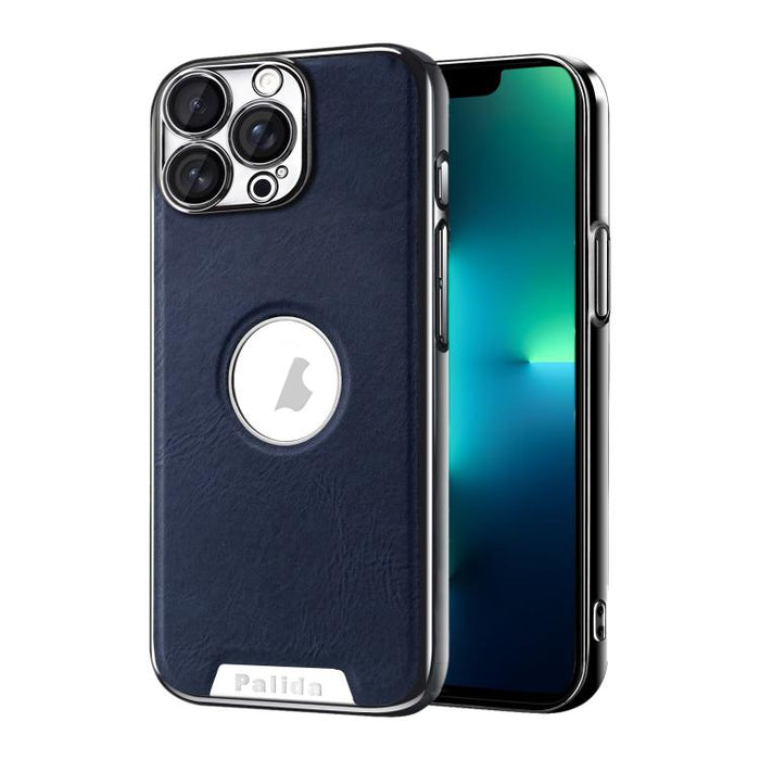 Funda para teléfono Palida de cuero vegano estilo mecha con acabado galvanizado y resistente a los golpes., For iPhone 17 Pro Max, For iPhone 17 Pro, For iPhone 17, For iPhone Air, For iPhone 16 Pro Max, For iPhone 16 Pro, For iPhone 16                ...