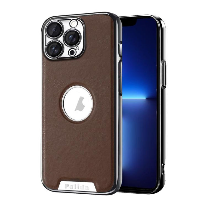 Funda para teléfono Palida de cuero vegano estilo mecha con acabado galvanizado y resistente a los golpes., For iPhone 17 Pro Max, For iPhone 17 Pro, For iPhone 17, For iPhone Air, For iPhone 16 Pro Max, For iPhone 16 Pro, For iPhone 16                ...